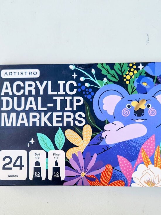 Drawing With Rocks Kids Staples | Toys | New 24 Acrylic Paint Markers Dualtip Art Supplies Pens ...